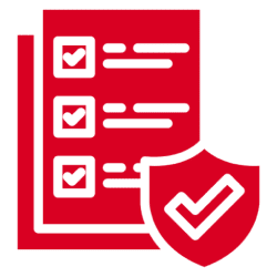 Checklist with shield icon
